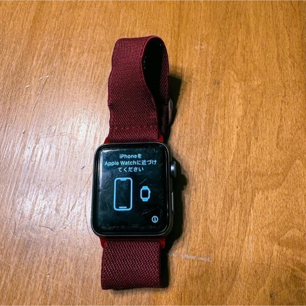 Apple Watch Series 3 42mm Space Gray Aluminum Smartwatch Red Band